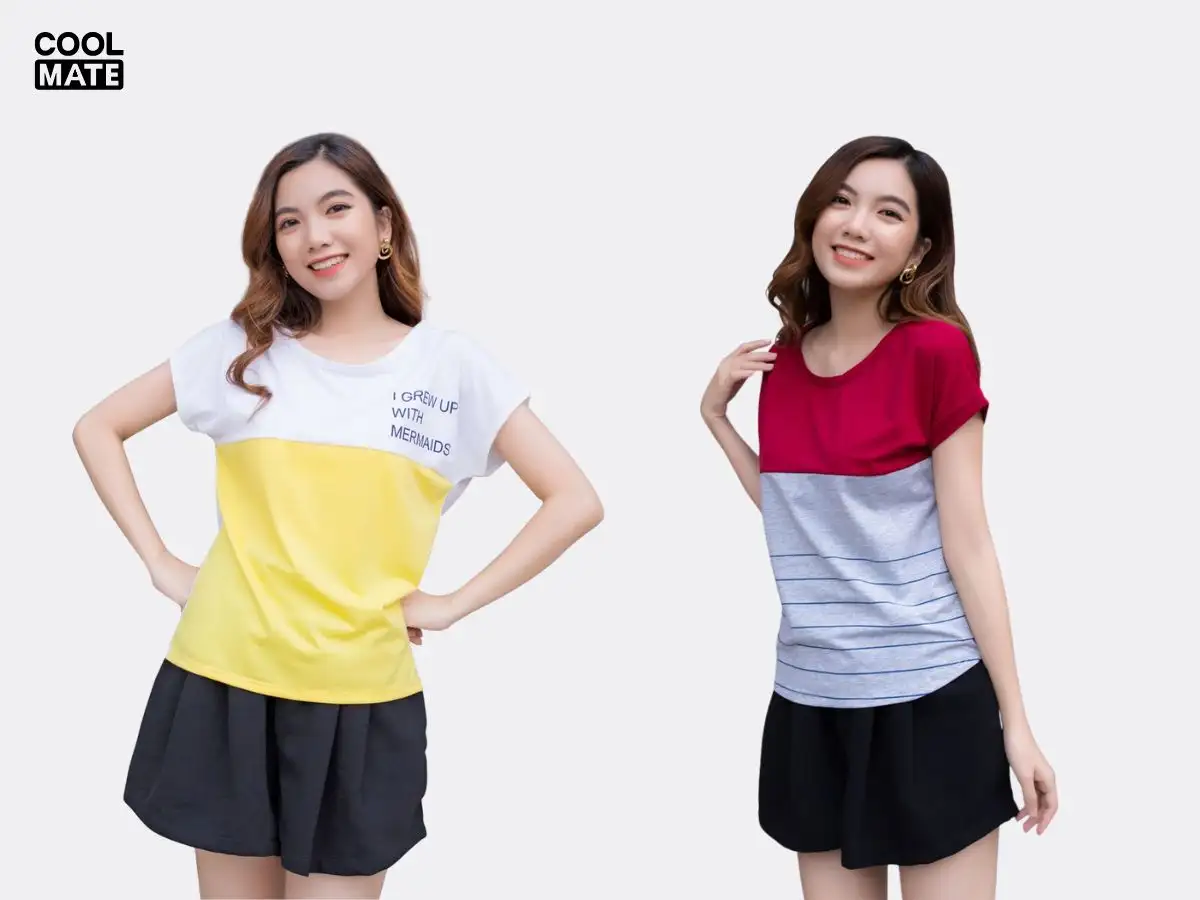 Biến tấu thành áo thun kết hợp
