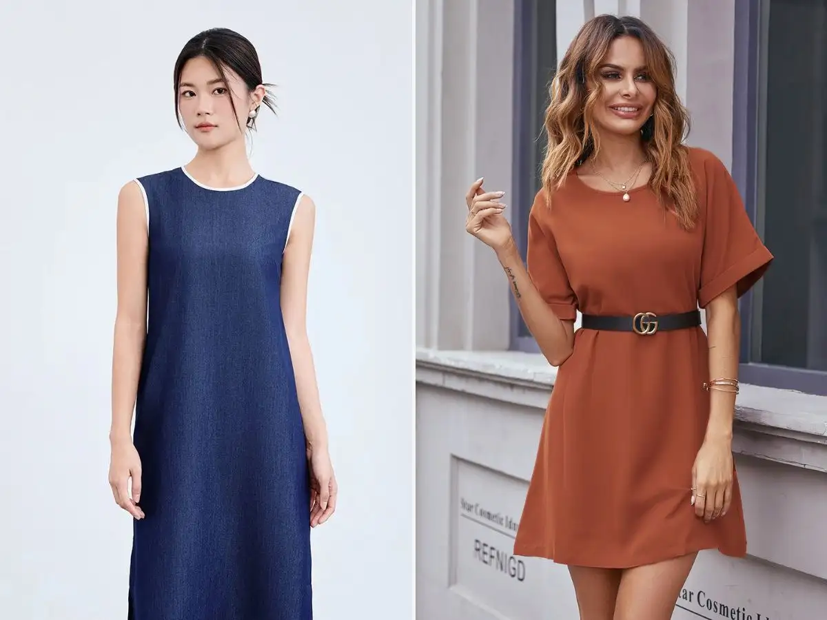 Thiết kế áo thun dáng dài thành váy