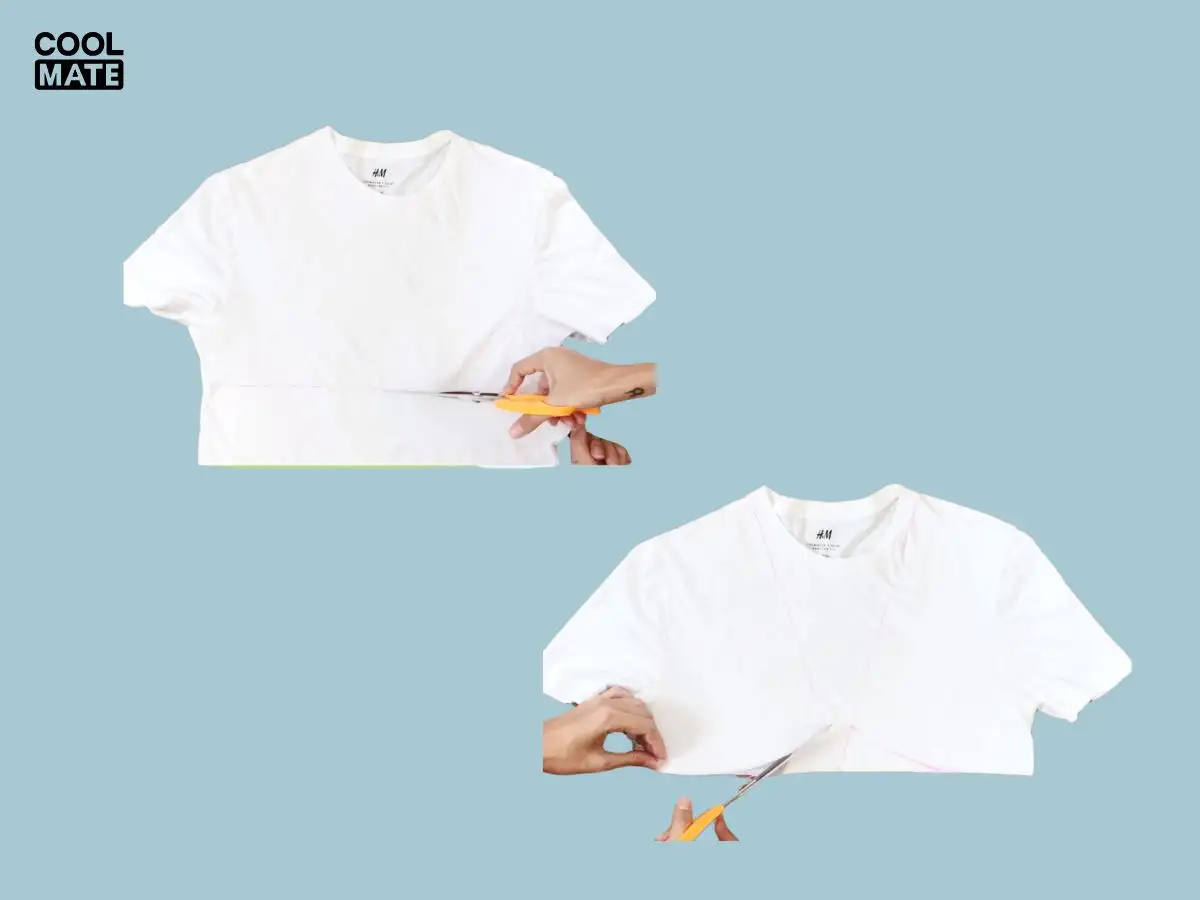 Cắt áo thun thành áo crotop