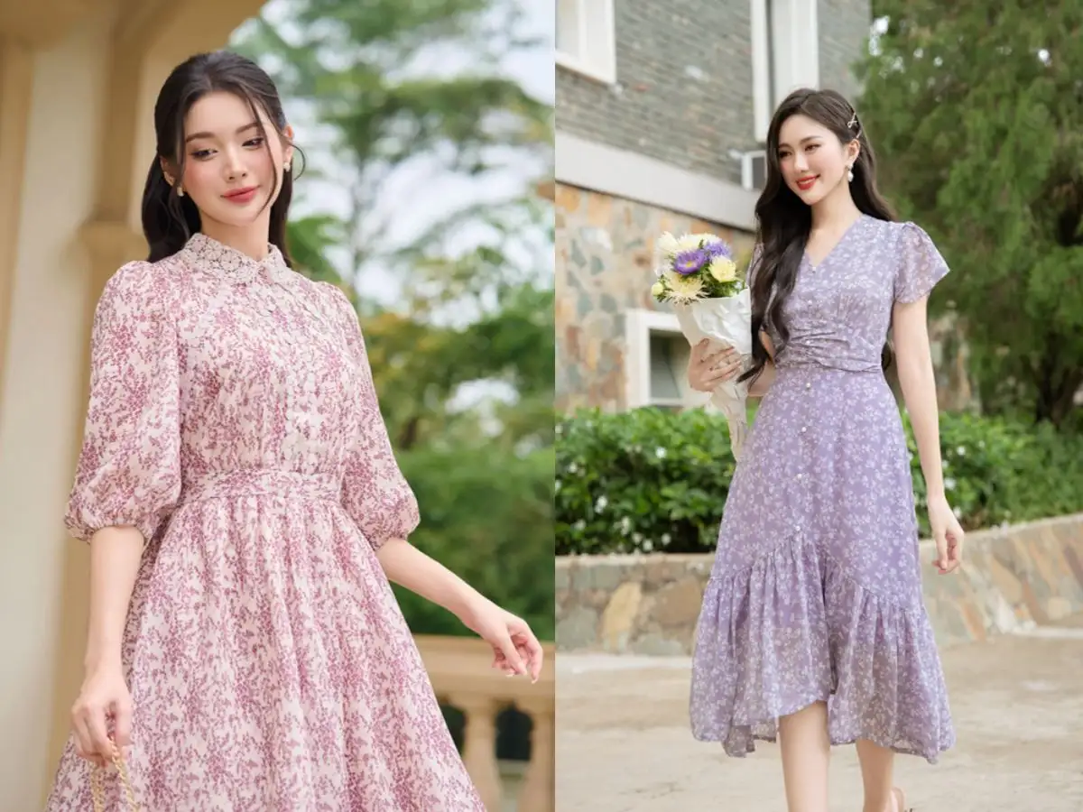 Cần lưu ý chọn đầm hoa nhí có màu sắc và họa tiết thích hợp 