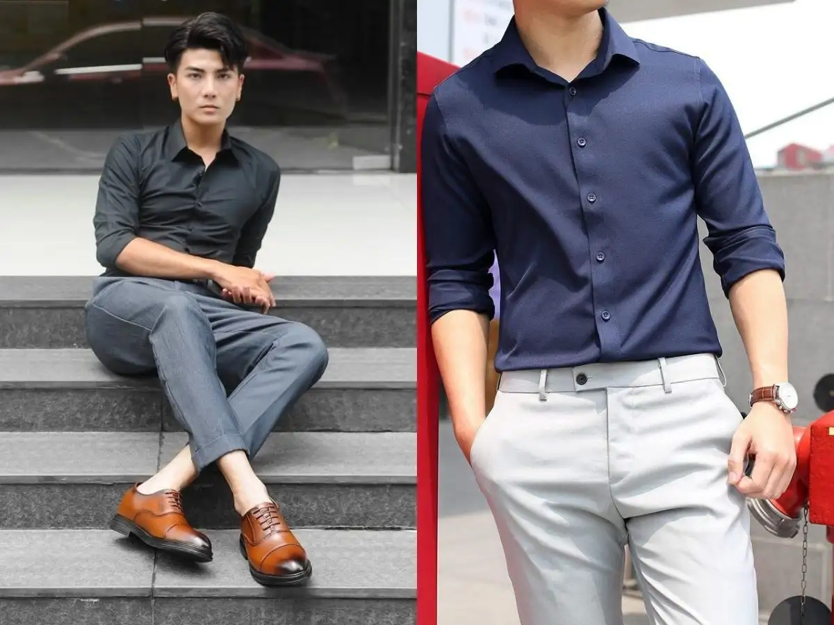 Vẻ ngoài chỉn chu cùng áo sơ mi lụa, phù hợp mọi môi trường công sở