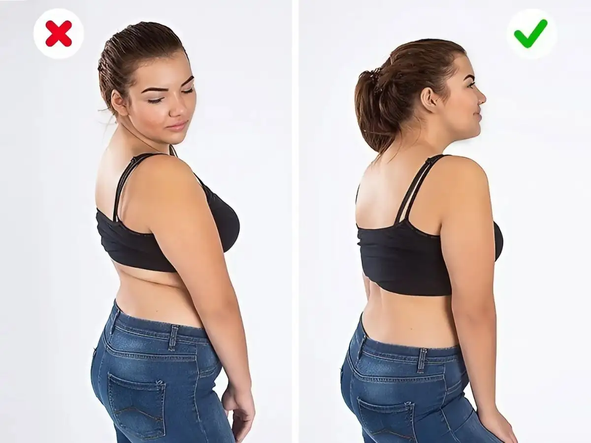 Quay lưng nhẹ và ngoảnh lại giúp khoe bờ vai đầy cuốn hút