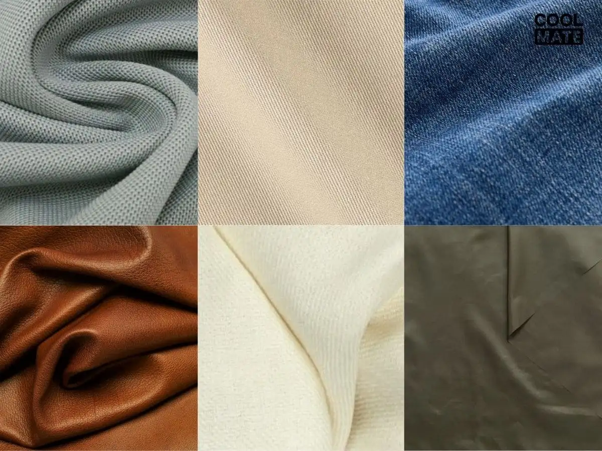 Cận cảnh bề mặt vải Cotton, Kaki, Denim, Da, Len, Dù