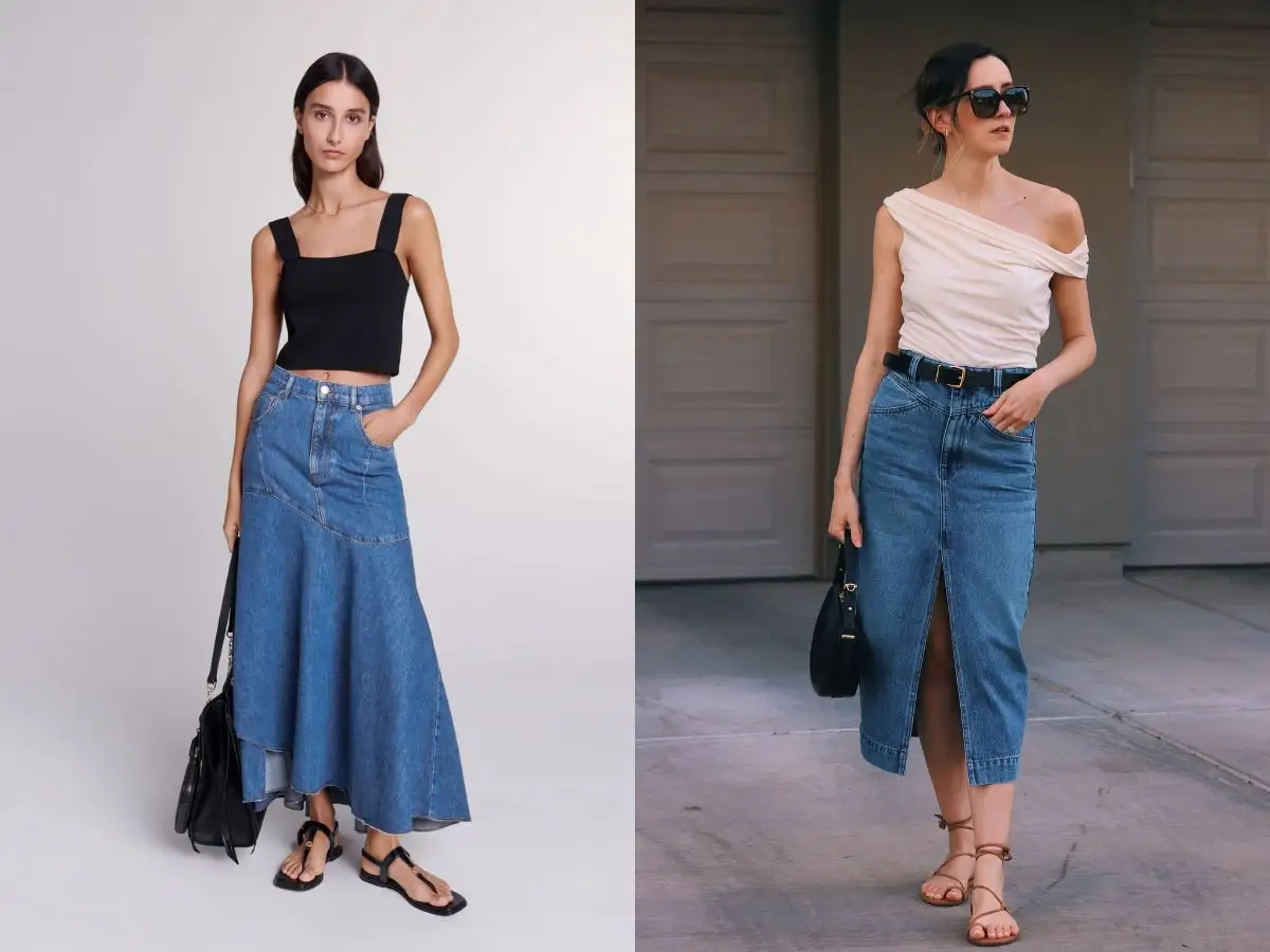 Áo hai dây hoặc áo trễ vai sẽ giúp trang phục thêm phần cuốn hút