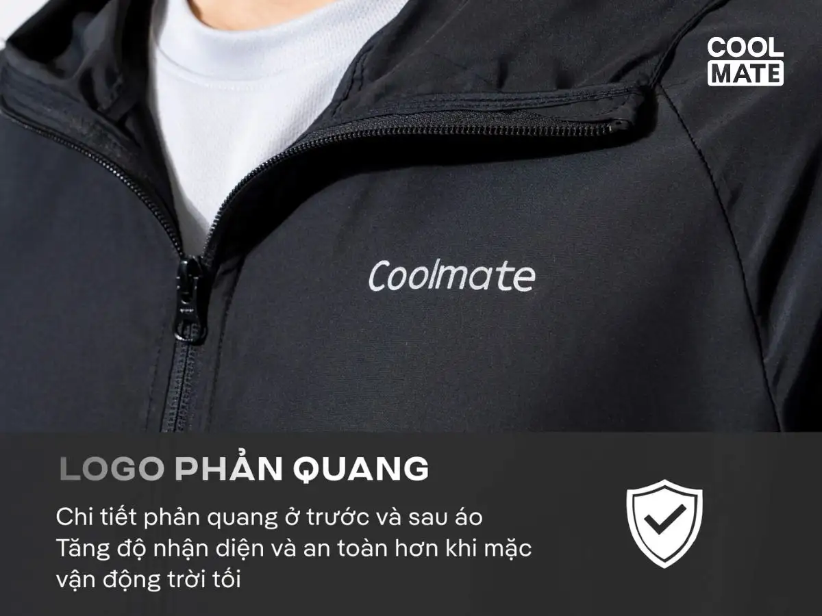 Chi tiết phản quang trên áo thích hợp chạy sáng sớm hoặc tối muộn