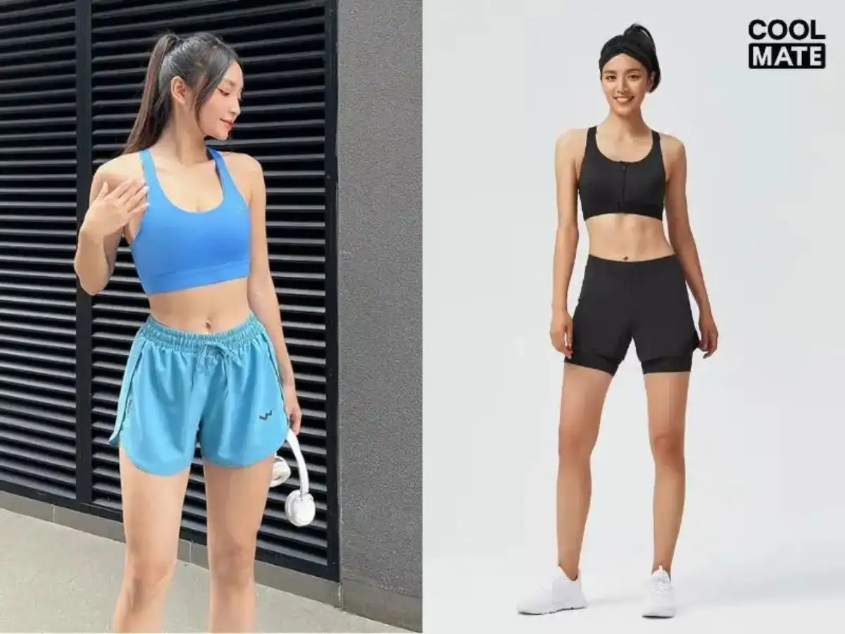 Quần cạp cao che bụng dưới, quần 2 lớp hoặc rộng rãi giúp kín đáo, màu sắc nổi bật tạo điểm nhấn, quần trơn cho phong cách tối giản