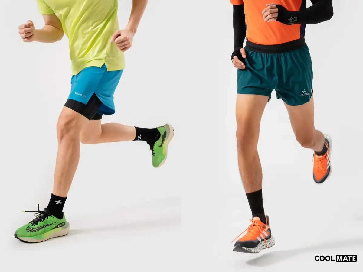 Sai lầm khi chọn quần short chạy bộ nam: quần quá chật gây khó chịu và hạn chế cử động