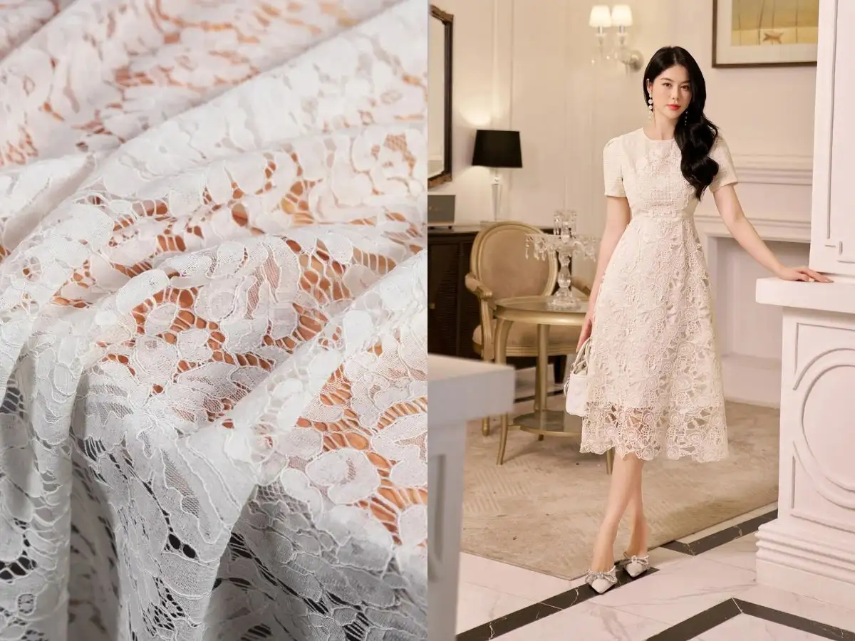 Vải ren có nhiều họa tiết độc đáo, mang lại vẻ đẹp sang trọng, tinh tế