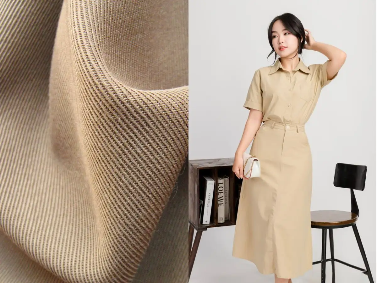 Vải kaki đứng form, tạo vẻ ngoài chỉn chu, lịch sự