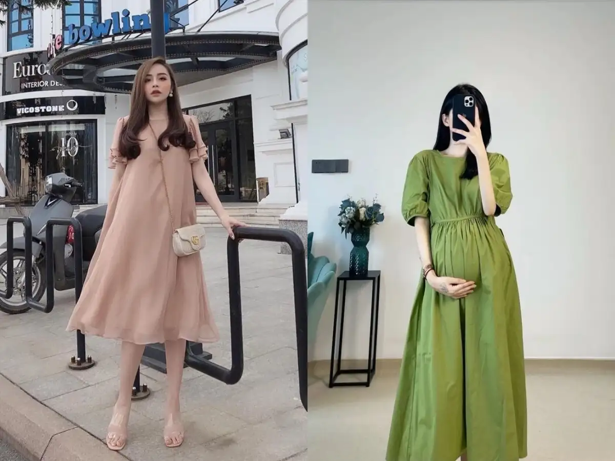 Ưu điểm nổi bật của đầm xòe là khả năng che bụng khéo léo