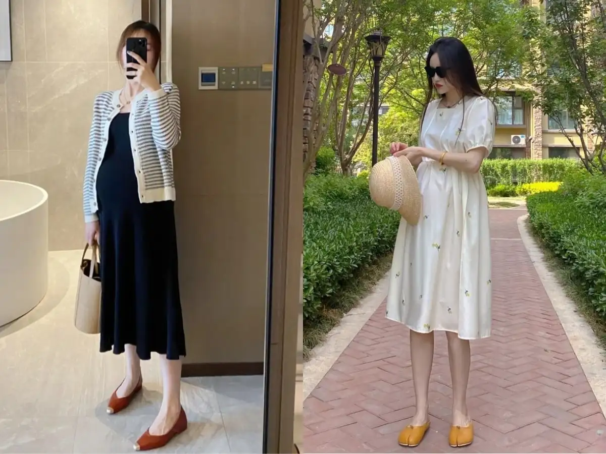 Việc chọn đúng kiểu đầm bầu công sở sẽ giúp bạn trông cân đối và tôn dáng
