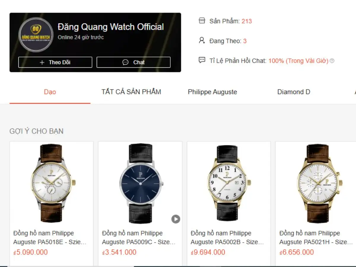 Hãy tìm đúng địa chỉ cửa hàng online trước khi đặt mua đồng hồ