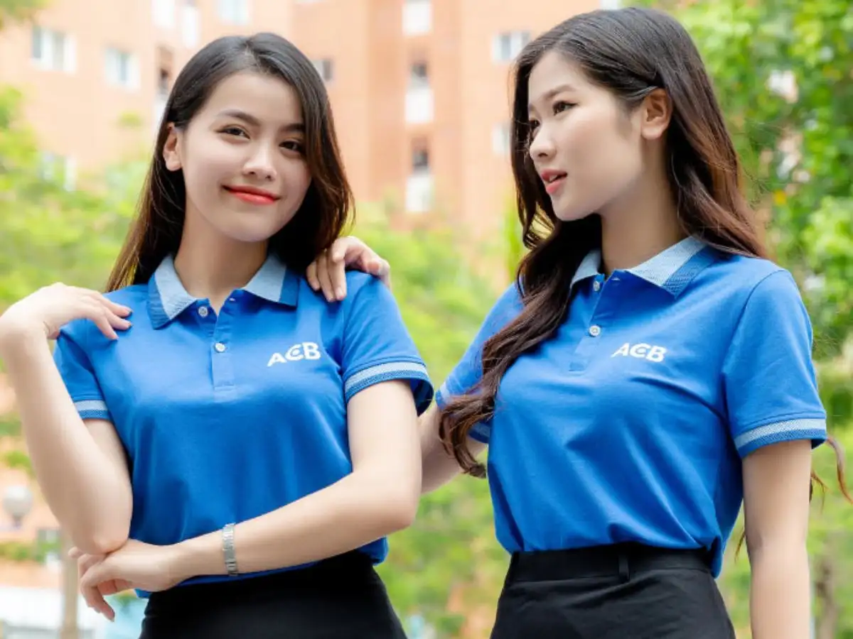 Chất liệu may áo đồng phục ACB thoải mái