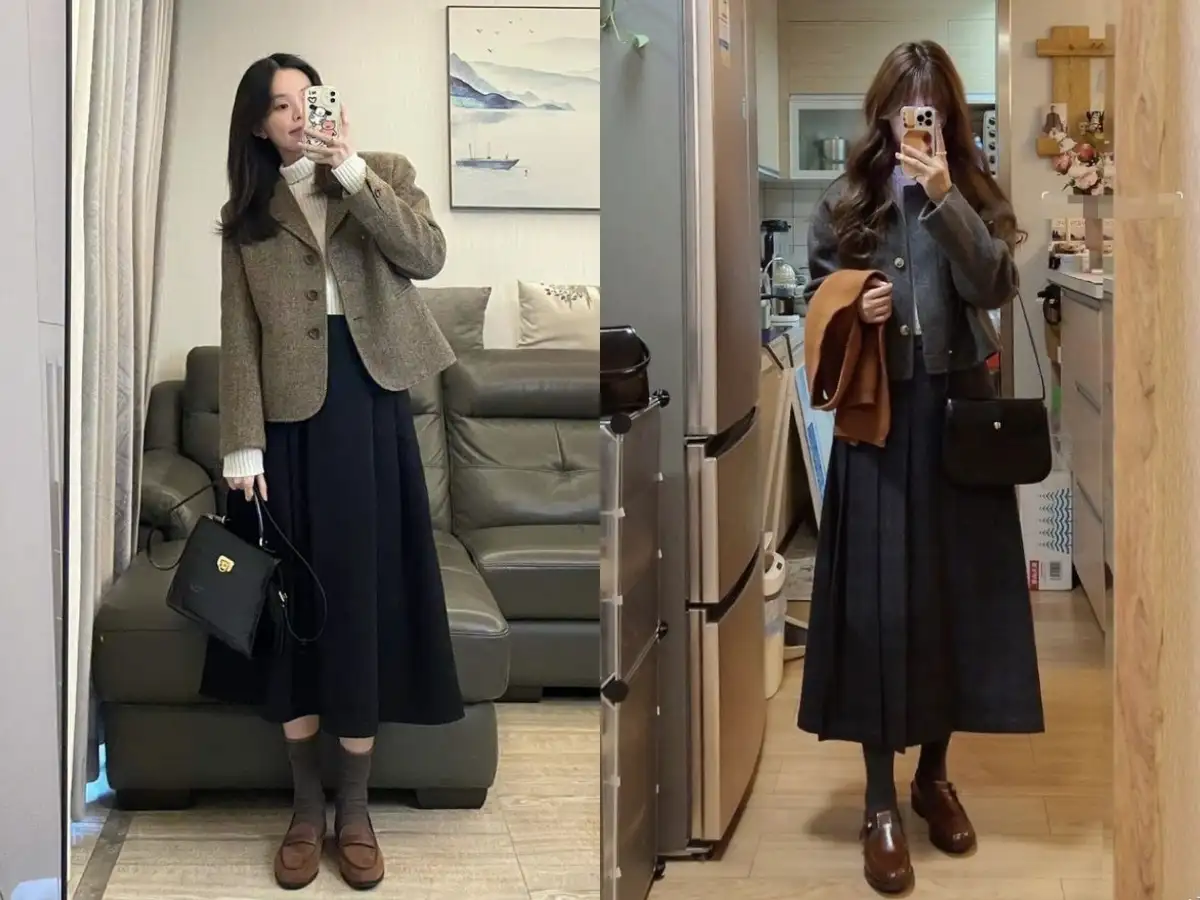 Chọn giày cao gót thanh lịch, loafer hoặc oxford bằng da chất lượng, sạch sẽ