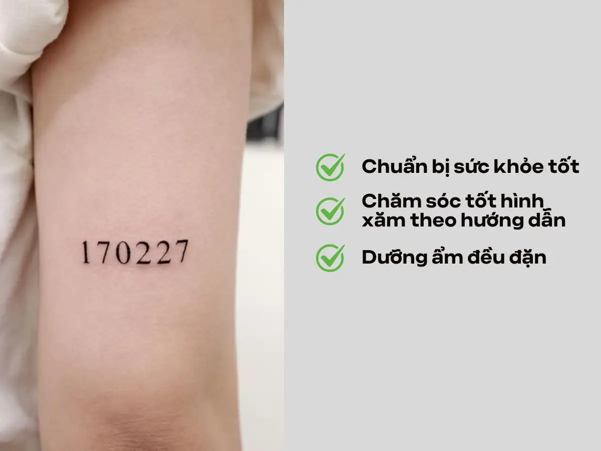 Lưu ý chăm sóc sau xăm hình ngày tháng năm sinh