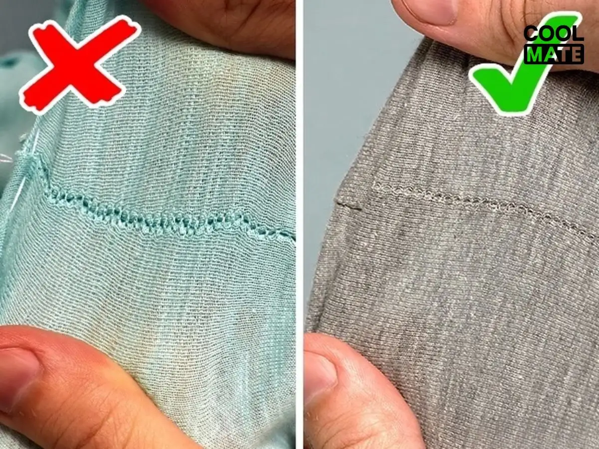  Đảm bảo đường may chắc chắn, phẳng mịn, không có chỉ thừa và dây rút, khóa kéo hoạt động trơn tru.