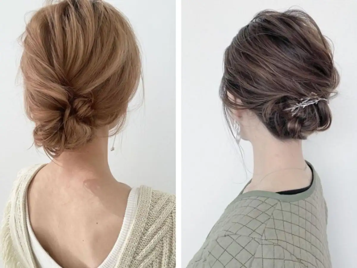  Kiểu tóc búi thấp cổ điển ở gáy, mượt mà, quý phái