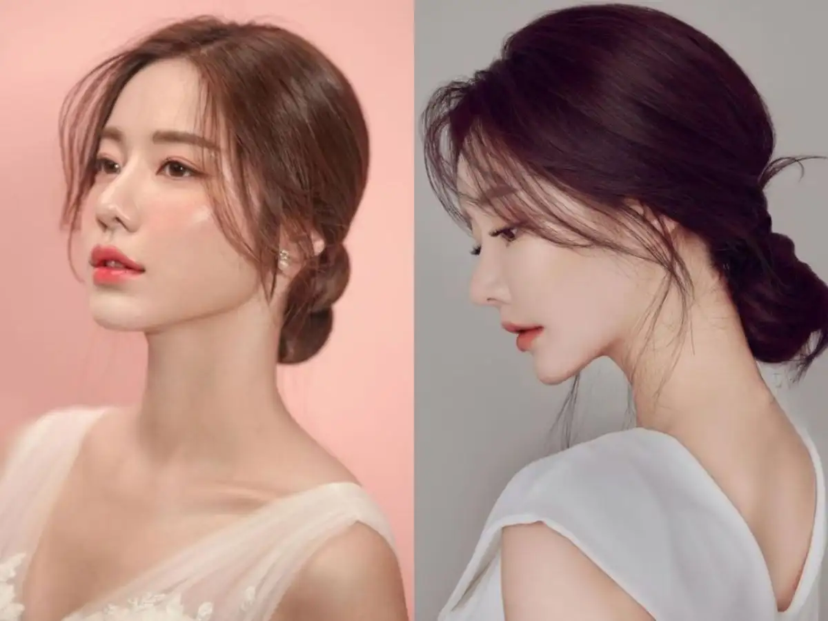 Mặt vuông có thể lựa chọn kiểu búi lơi hoặc rối nhẹ để mềm mại hơn