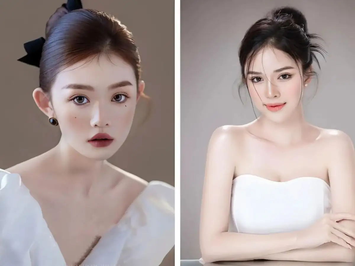 Mặt trái xoan rất dễ dàng để chọn kiểu tóc búi