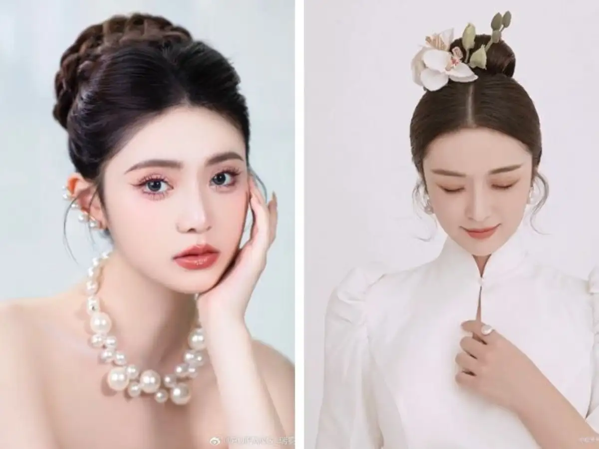 Tóc búi cao đơn giản cực xinh