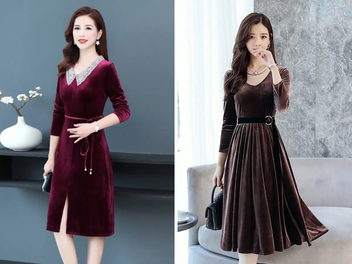 Diện váy nhung sang trọng cho những buổi lễ, tiệc