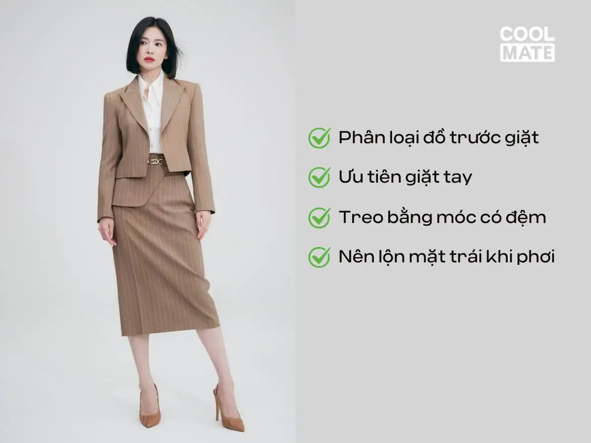 Một vài lưu ý giúp sử dụng váy công sở bền lâu