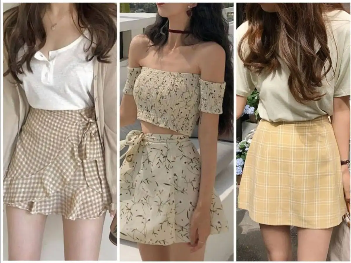Nếu bạn thấy các kiểu váy trơn màu hơi đơn điệu, hãy thử mini juyp họa tiết