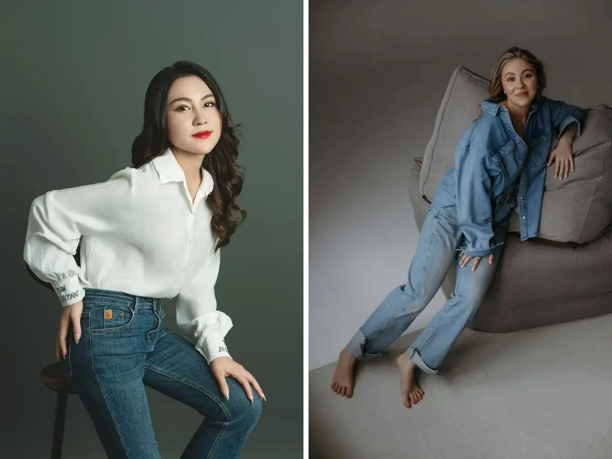 Bạn có thể mix đồ đi đám cưới với quần jean nữ và áo sơ mi