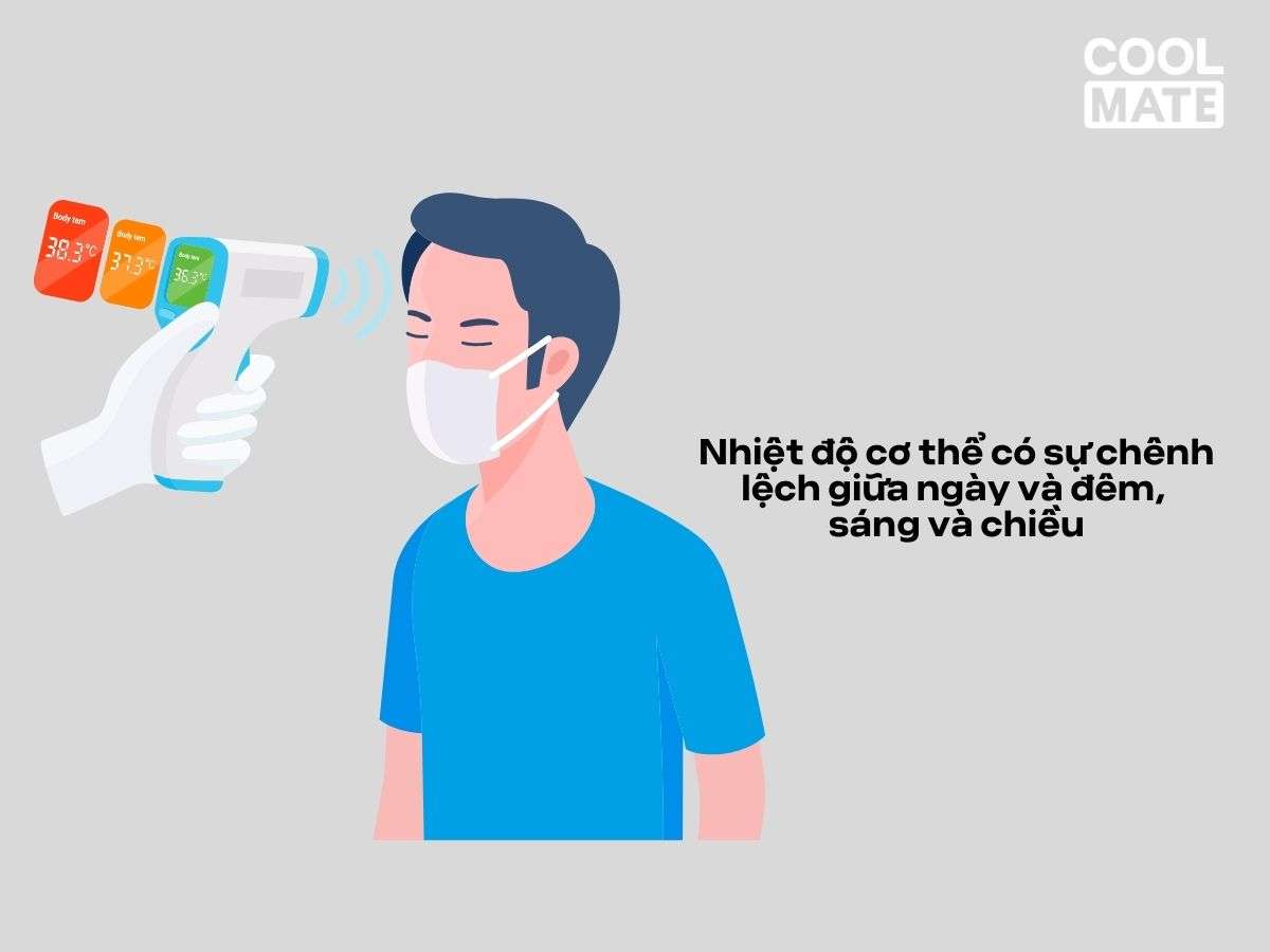 Nhiệt độ cơ thể trong ngày cũng có thay đổi, ảnh hưởng đến hoạt động cơ bắp