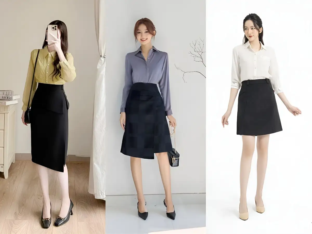 Chân váy và đầm là vũ khí giúp nàng vừa thanh lịch vừa thoải mái nơi công sở