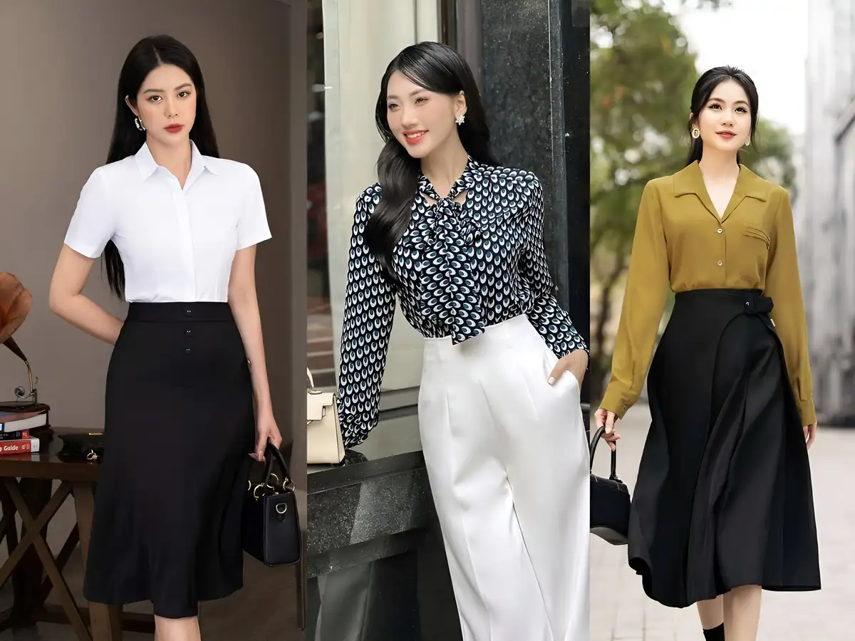 Lên đời phong cách mà vẫn giữ nét thanh lịch với áo sơ mi và áo kiểu