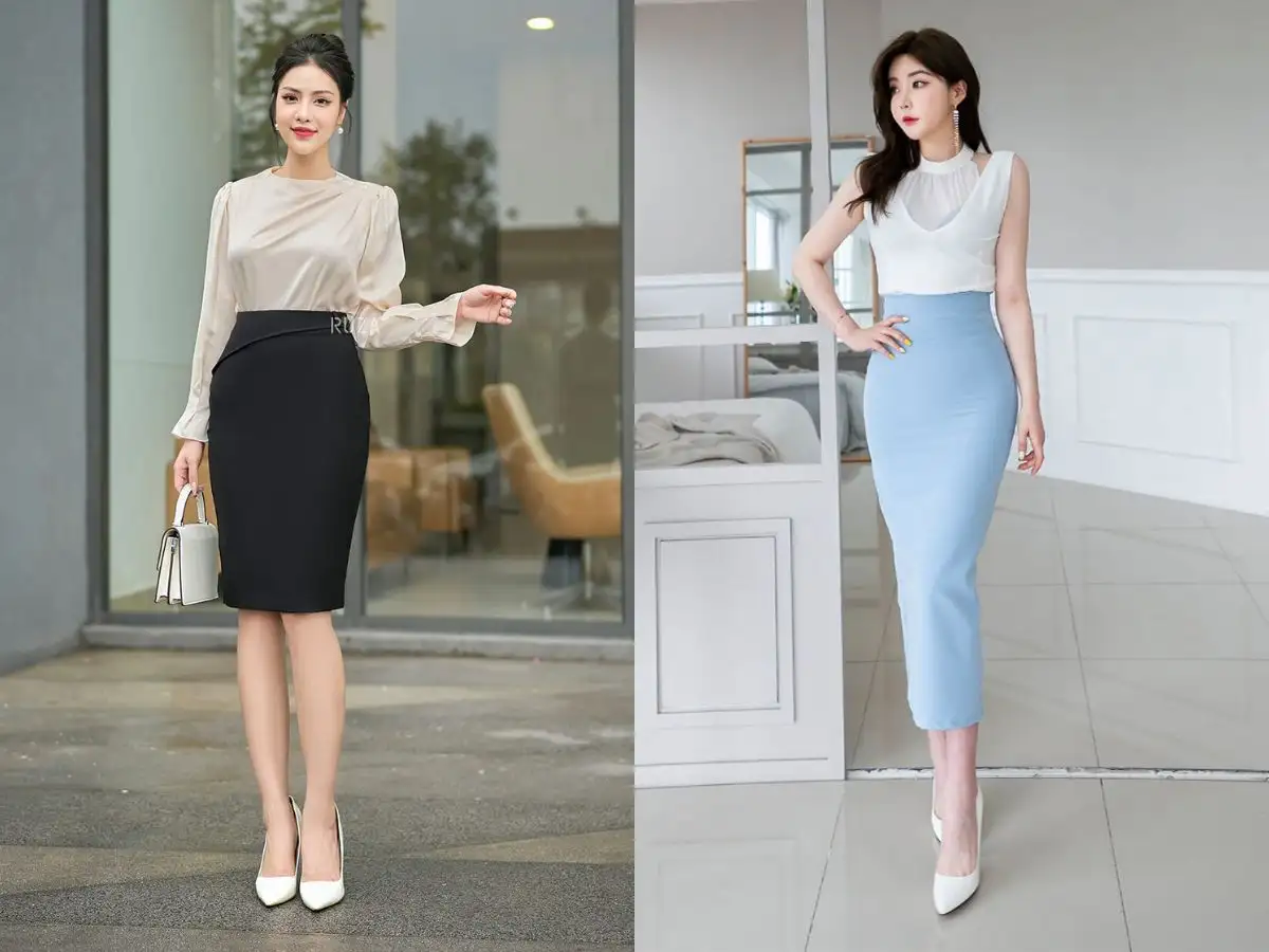 Váy bút chì và ôm sát tôn lên đường cong quyến rũ của dáng đồng hồ cát
