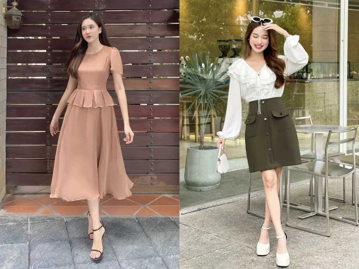 Váy peplum, chữ A tạo đường cong hoàn hảo cho dáng chữ nhật