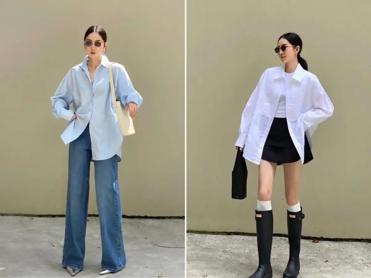 Năng động với áo sơ mi tay dài