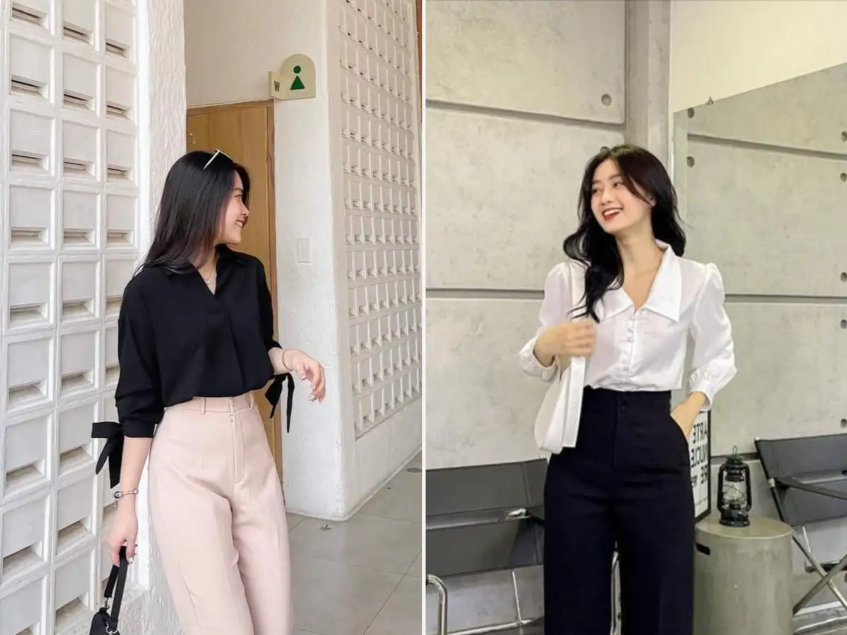 Thanh lịch cùng áo sơ mi tay lỡ