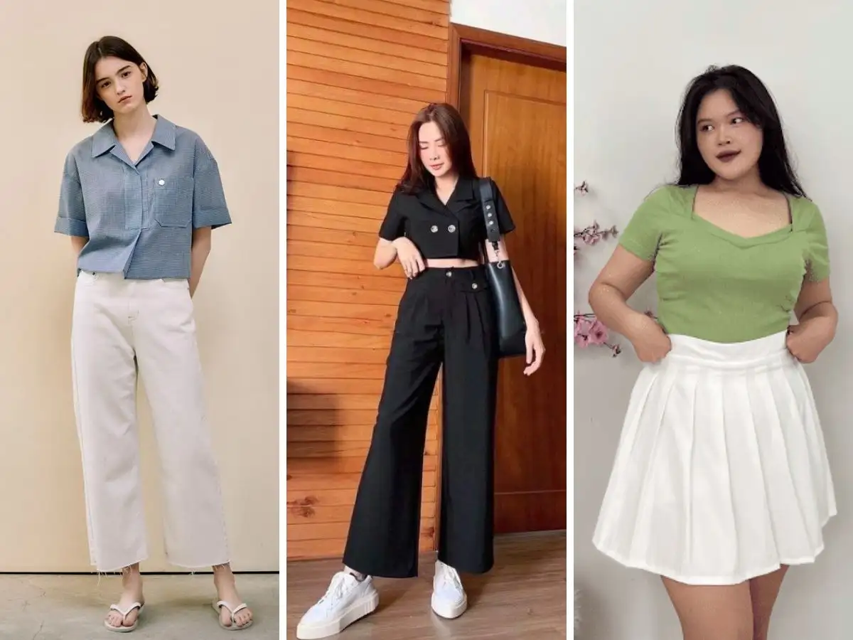 Tùy dáng người có thể chọn áo có điểm nhấn để tạo sự cân đối hình thể