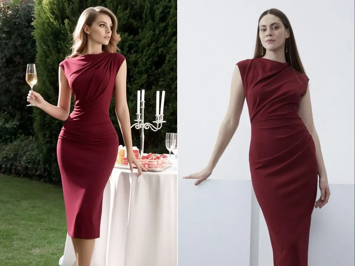 Phối đồ với đầm body màu nổi