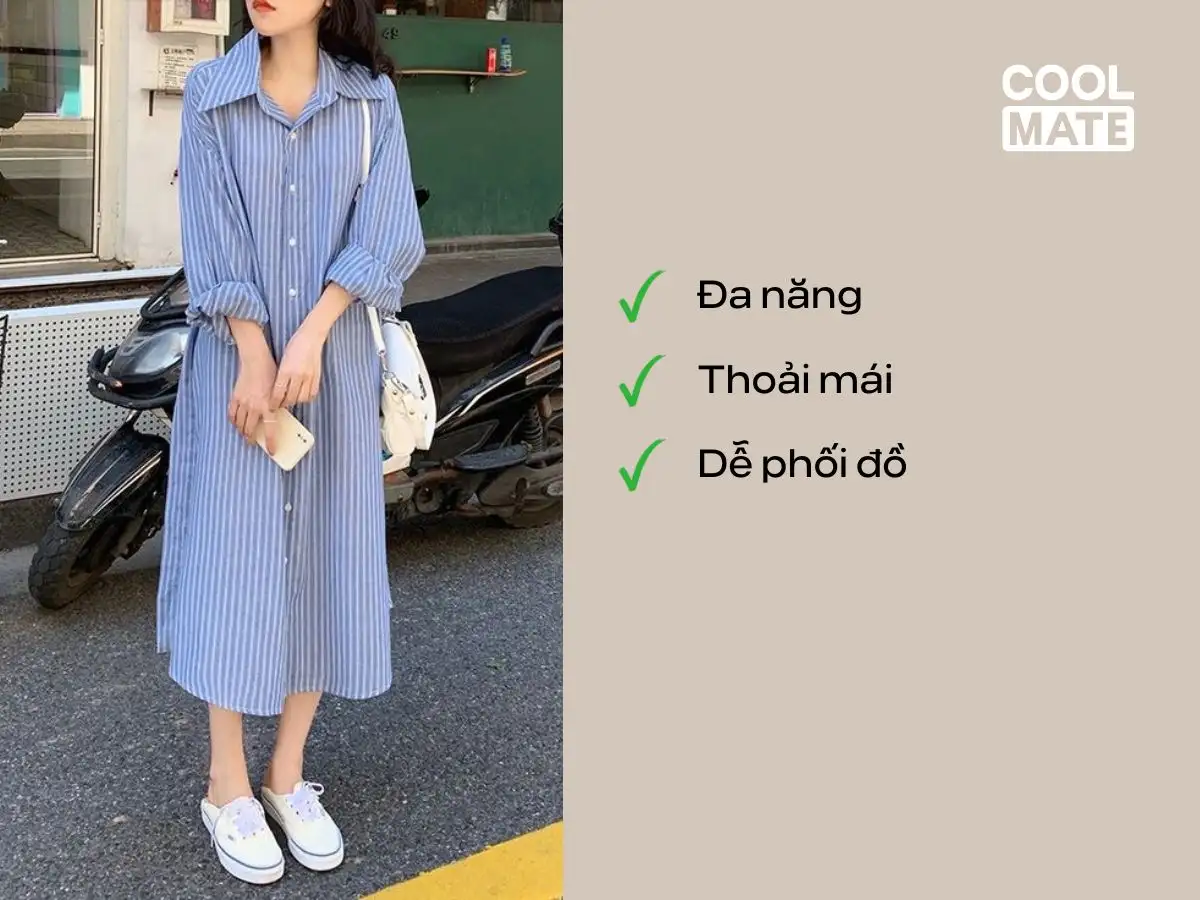 Lợi ích của đầm sơ mi nơi công sở