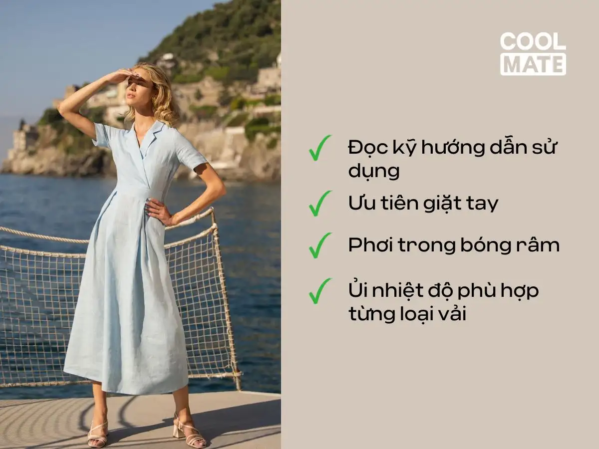 Hãy đọc kỹ thông tin từ nhà sản xuất để sử dụng đầm sơ mi bền lâu