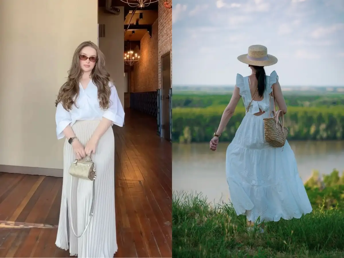 Outfit thích hợp cho checkin tại các biệt thự hoặc đồi chè cực chill