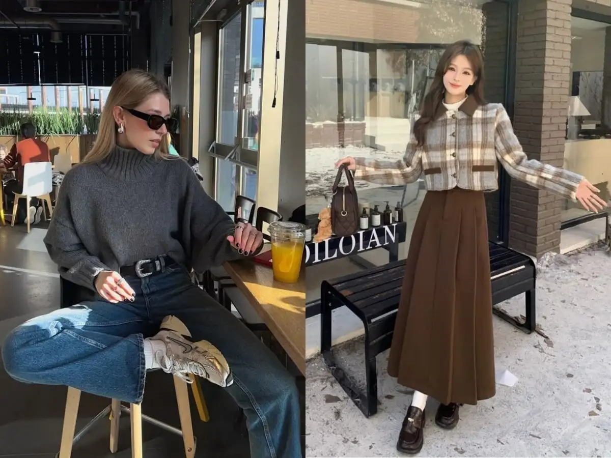 Outfit vintage nhẹ nhàng phùi hợp đẻ đi săn mây hoặc dạo chợ đem Đà Lạt
