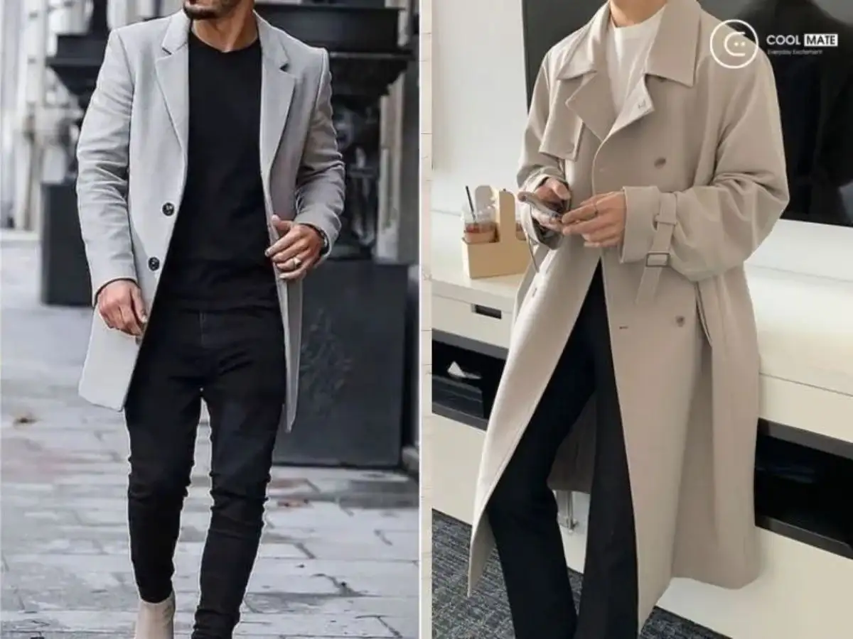 Phối áo jacket dài với áo thun vô cùng sành điệu