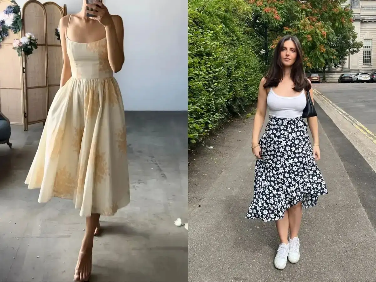 Váy midi mang lại vẻ ngoài chỉn chu và trưởng thành