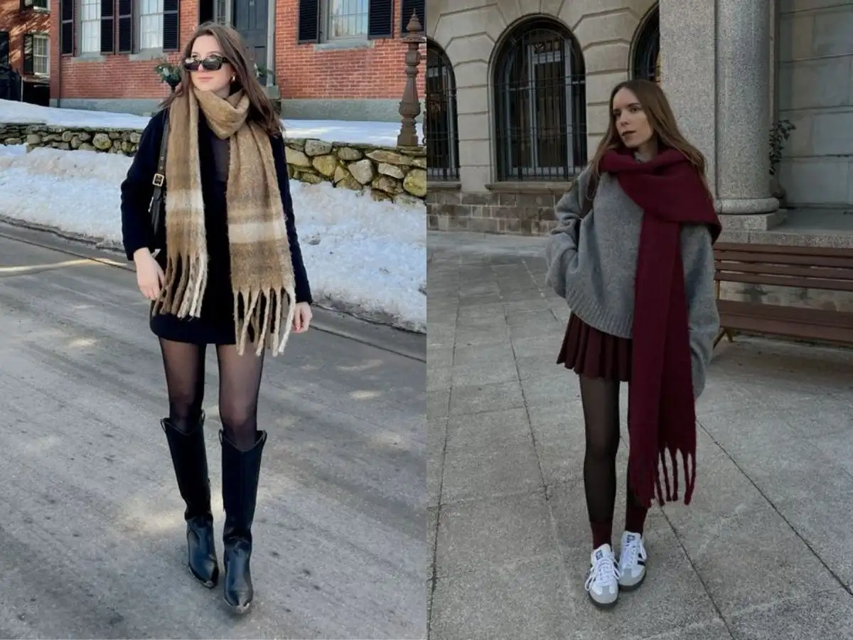 Khăn choàng cổ là món phụ kiện cần có cho mọi outfit mùa đông