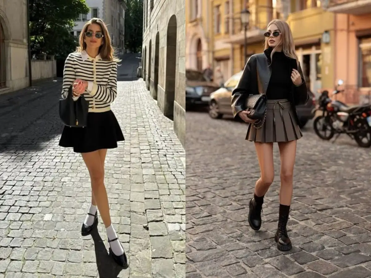 Cách Phối Đồ Mùa Đông Với Chân Váy Ngắn