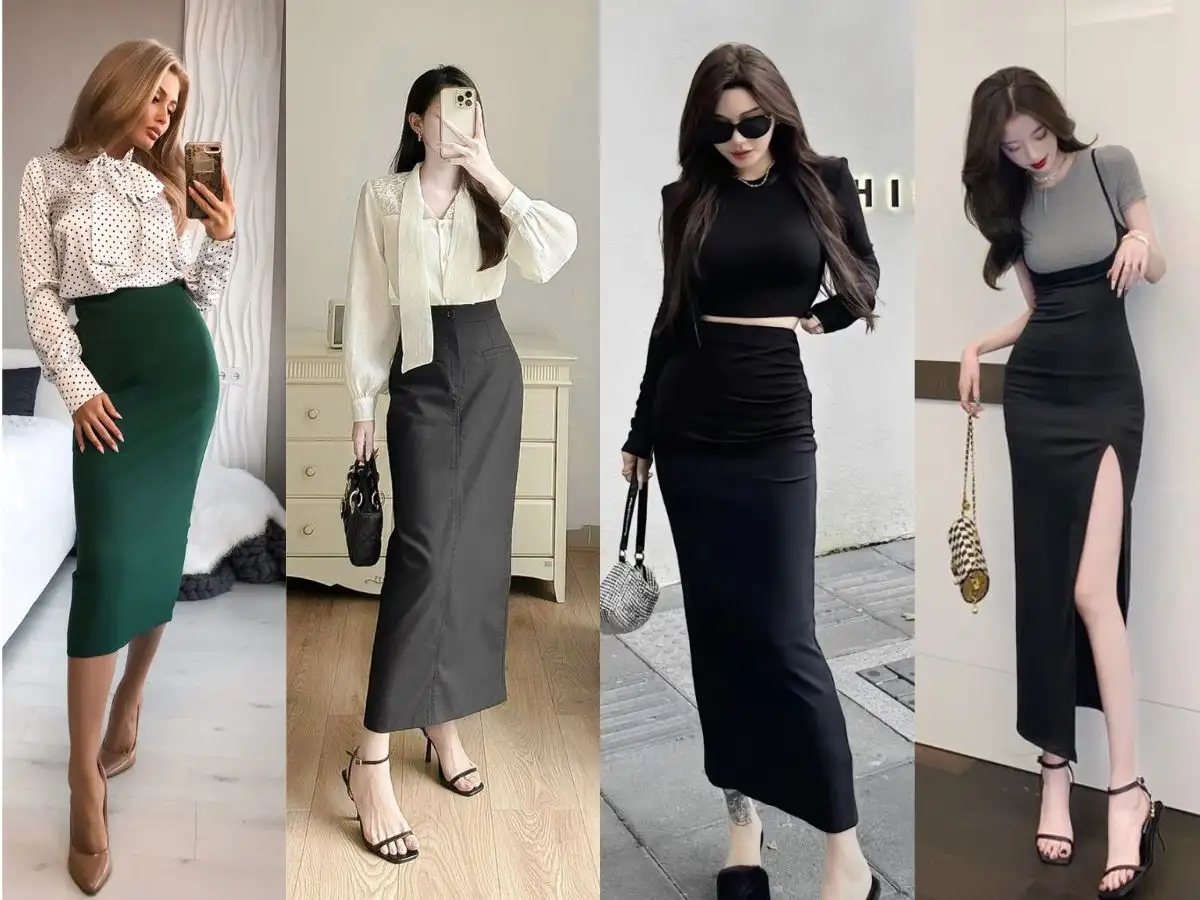 Các dáng chân váy ôm phổ biến