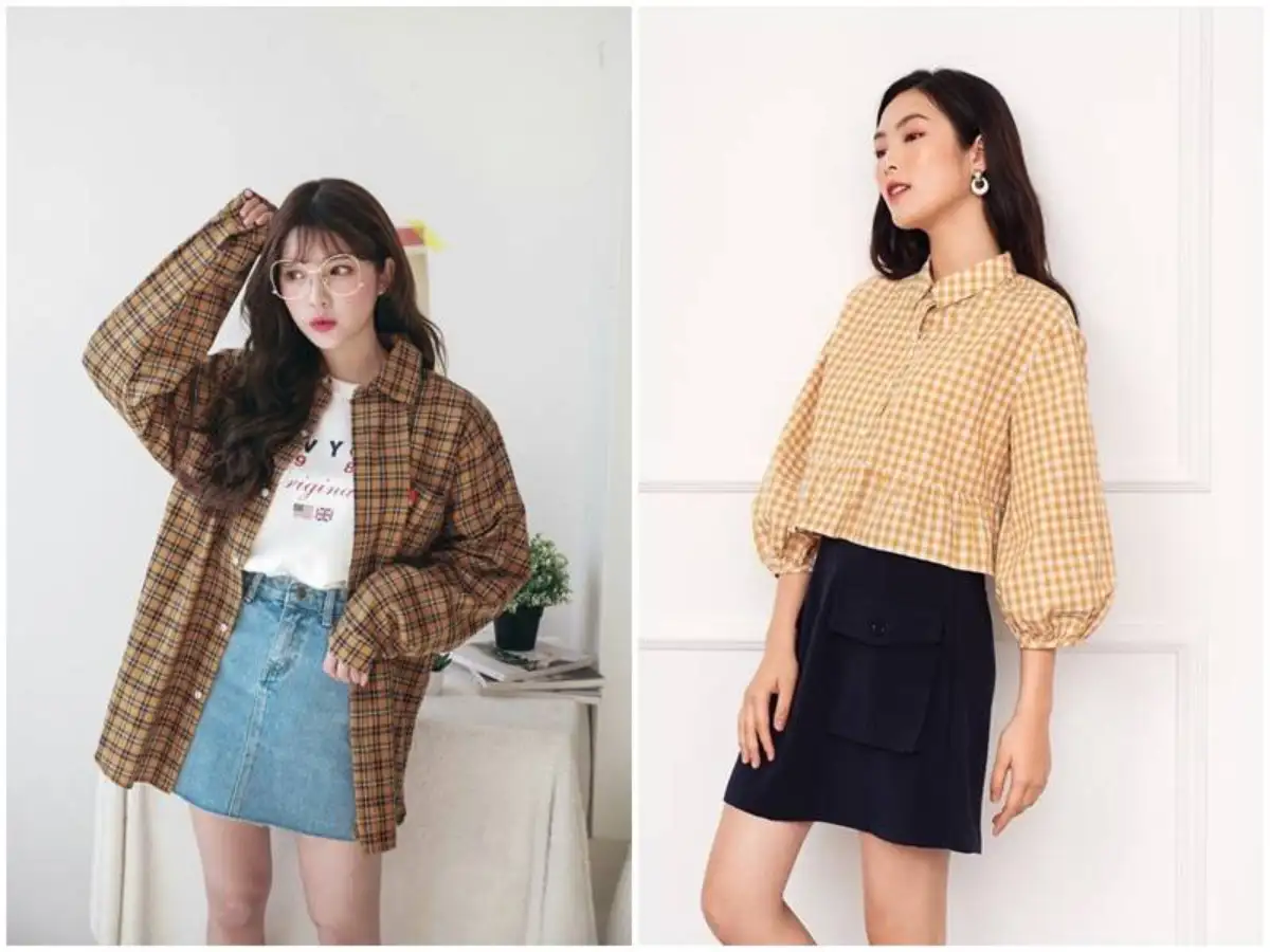 Để tạo vẻ ngoài năng động và cá tính, bạn có thể kết hợp áo thun trơn với chân váy, khoác ngoài một chiếc sơ mi denim hoặc sơ mi caro