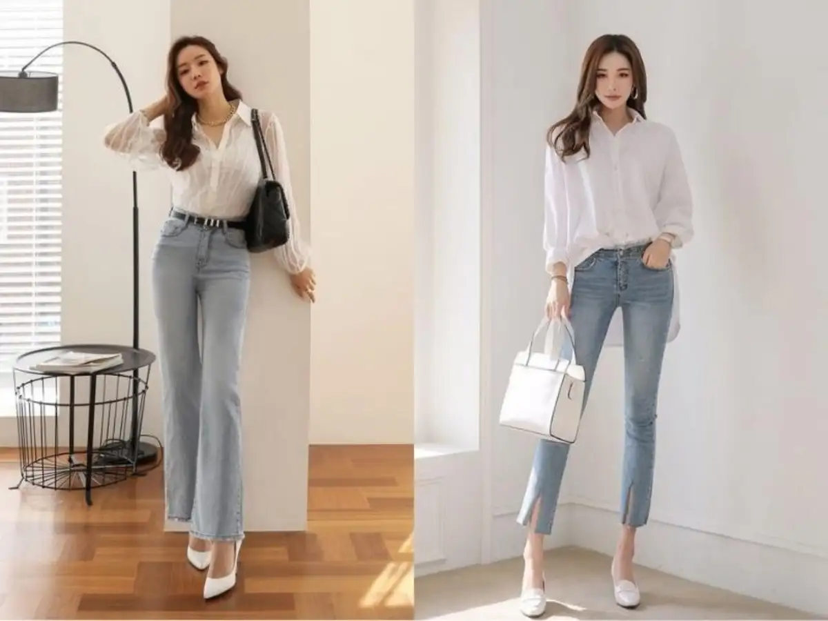 Sơ vin toàn bộ hoặc chỉ sơ vin vạt trước để khoe được các chi tiết cách điệu của áo sơ mi