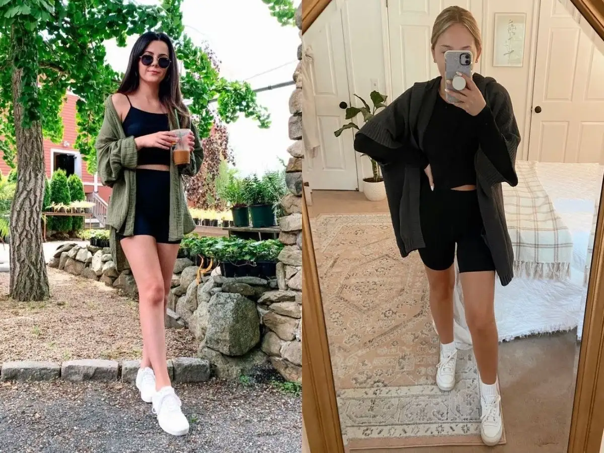 Thay thế blazer bằng một chiếc cardigan mềm mại vừa mang lại sự ấm áp nhưng không kém phần thời trang