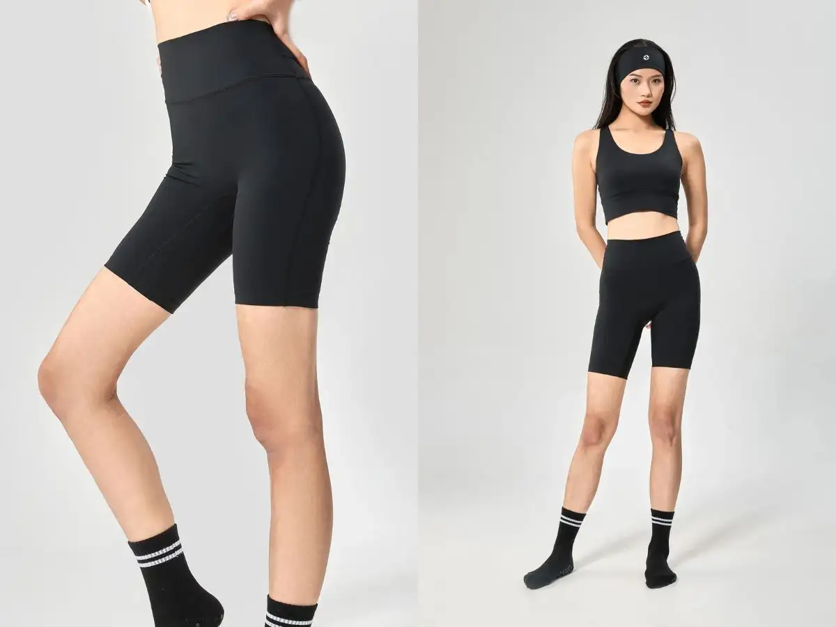 Quần Biker Shorts Yoga giúp nàng luôn thoải mái trong từng buổi tập 